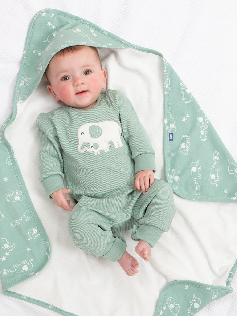 Kite Ele And Me Cuddle Wrap 1672-Bua Accessories ONE SIZE / Seagrass