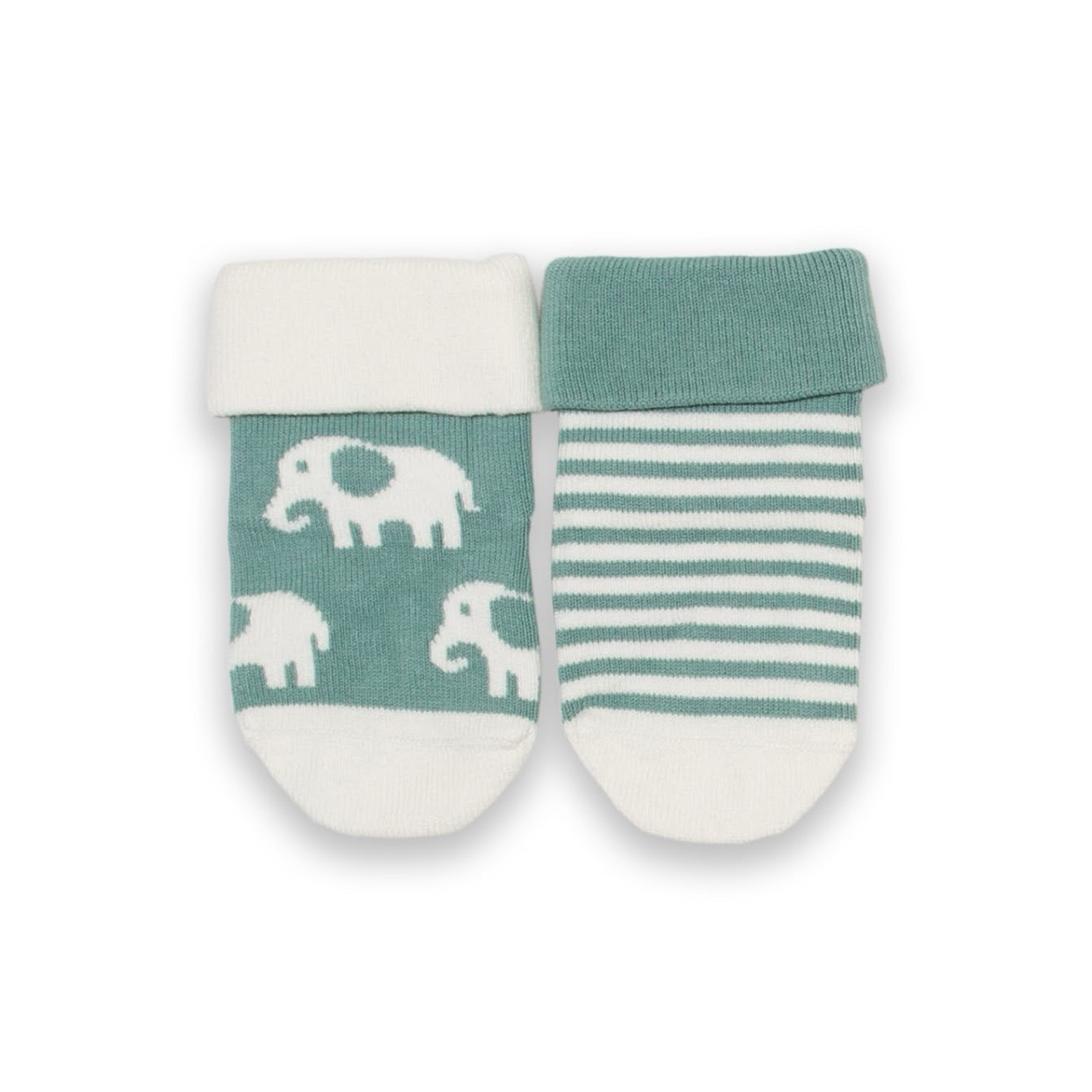 Kite 2 Pack Baby Socks 3653-Buh Ele And Me Clothing 0-6M / Seagrass,6-12M / Seagrass,12-24M / Seagrass