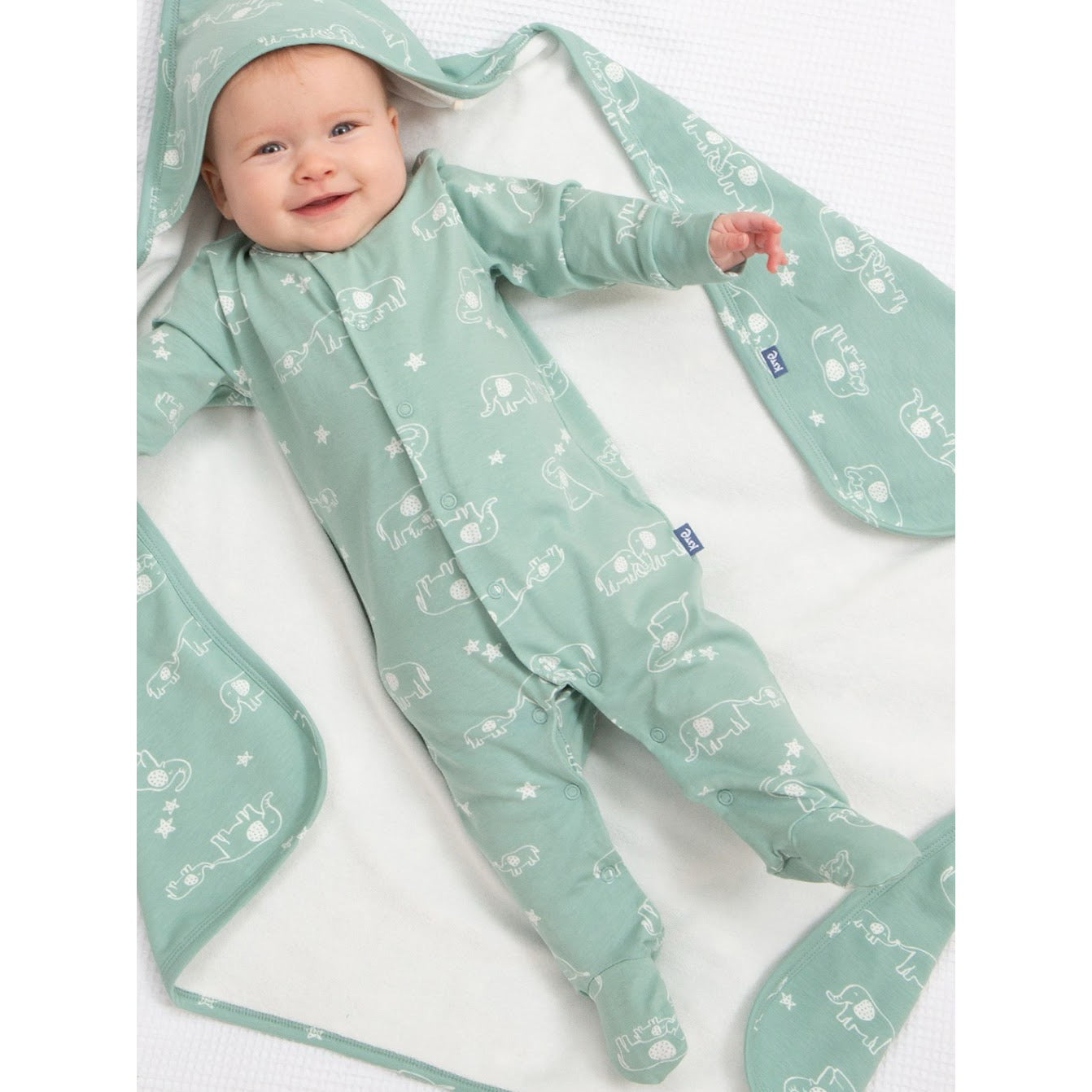 Kite Ele And Me Baby Sleepsuit 8891-Bus Clothing NEWBORN / Seagrass,0-1M / Seagrass,0-3M / Seagrass,3-6M / Seagrass,6-9M / Seagrass