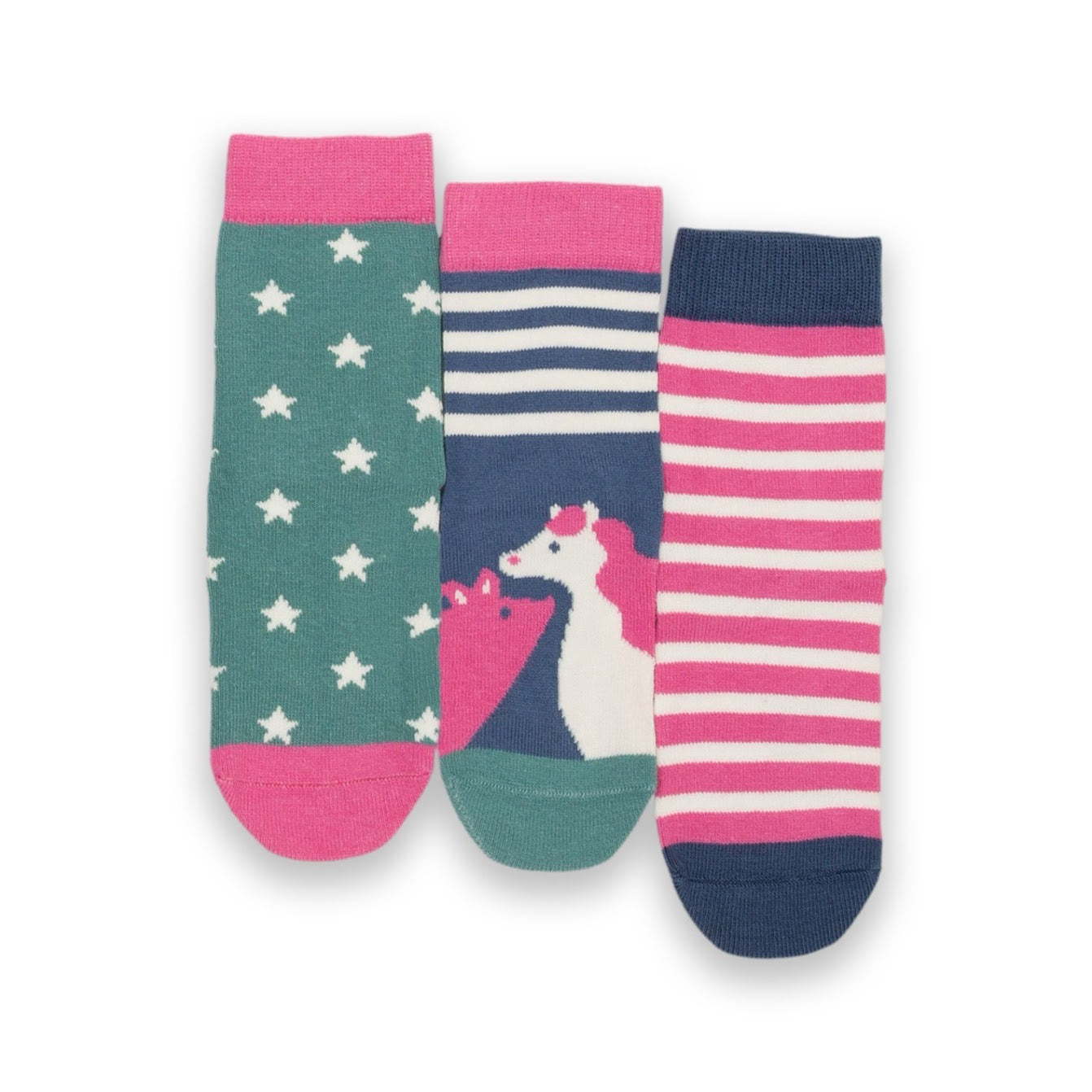 Kite 3 Pack Socks 7019-Agh Pig Pannage Clothing 0-6M / Pink,6-12M / Pink,1-2YRS / Pink,UK6-8 / Pink,UK9-12 / Pink,UK13-2 / Pink