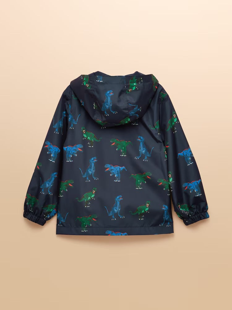 Joules Boys Rainwell Coat Ay5-505 Navy Dino Clothing 2YRS / Navy,3YRS / Navy,4YRS / Navy,5YRS / Navy,6YRS / Navy,8YRS / Navy