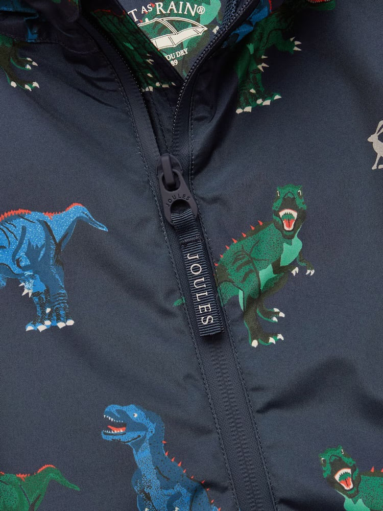 Joules Boys Rainwell Coat Ay5-505 Navy Dino Clothing 2YRS / Navy,3YRS / Navy,4YRS / Navy,5YRS / Navy,6YRS / Navy,8YRS / Navy