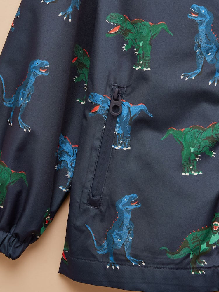 Joules Boys Rainwell Coat Ay5-505 Navy Dino Clothing 2YRS / Navy,3YRS / Navy,4YRS / Navy,5YRS / Navy,6YRS / Navy,8YRS / Navy