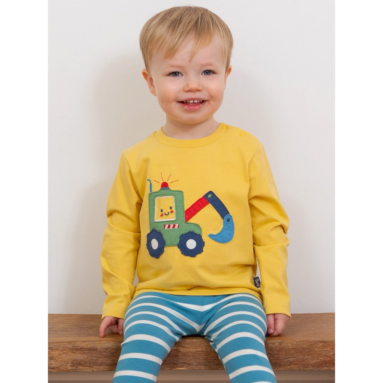 Kite Happy Digger Infant T-Shirt 9002-Ybt Clothing 3-6M / Yellow,6-9M / Yellow,9-12M / Yellow,12-18M / Yellow,18-24M/2Y / Yellow,3YRS / Yellow,4YRS / Yellow,5YRS / Yellow