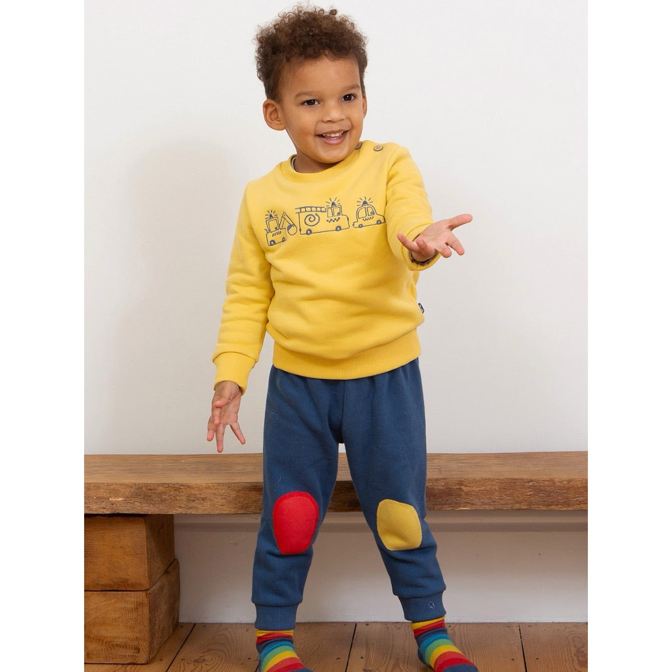 Kite Happy Helpers Infant Sweatshirt 9045-Ybf Clothing 6-9M / Yellow,9-12M / Yellow,12-18M / Yellow,18-24M/2Y / Yellow,3YRS / Yellow,4YRS / Yellow