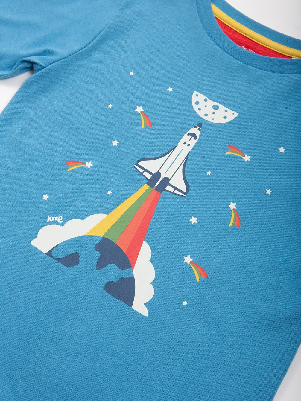 Kite Rainbow Rocket T-Shirt 9156-Obt Clothing 3YRS / Blue,4YRS / Blue,5YRS / Blue,6YRS / Blue,7YRS / Blue