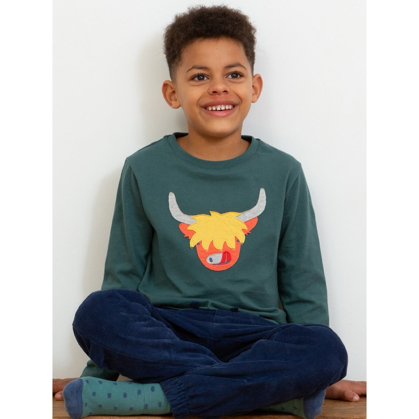 Kite Cow T-Shirt 9778-Obt Clothing 3YRS / Green,4YRS / Green,5YRS / Green,6YRS / Green,7YRS / Green