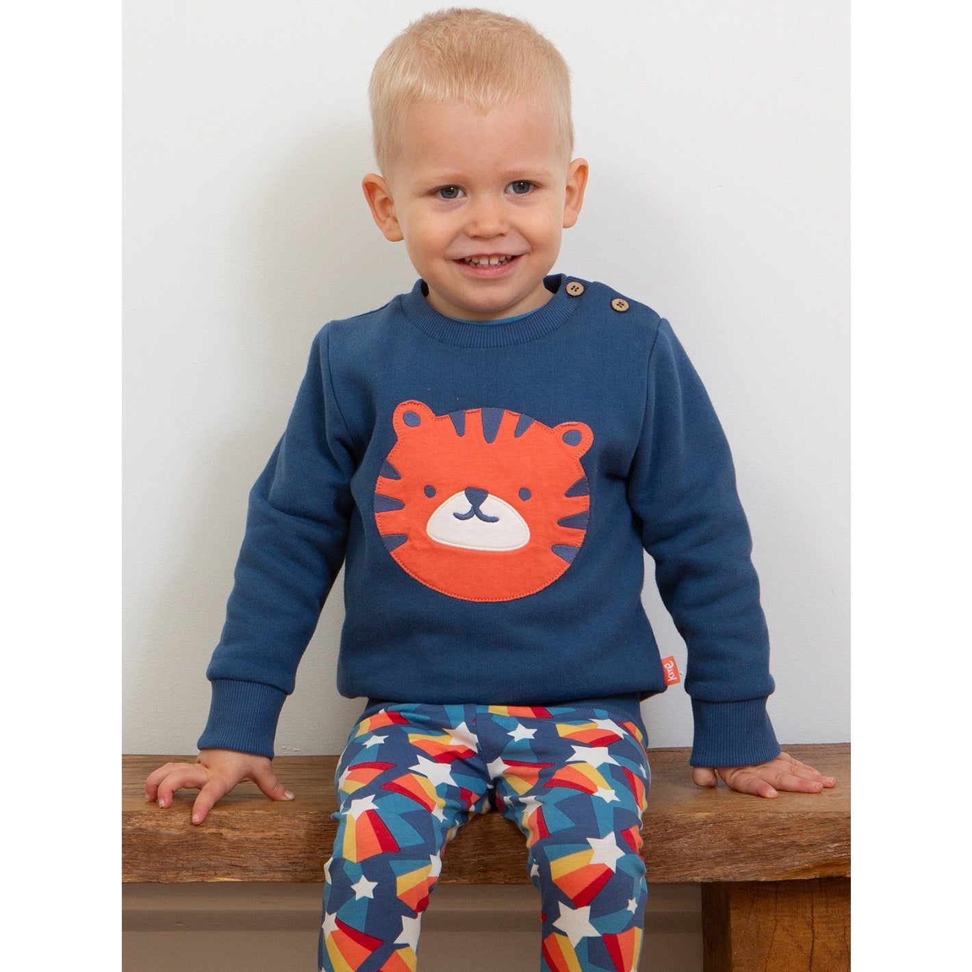 Kite Top Tiger Infant Sweatshirt 9821-Ybf Clothing 6-9M / Navy,9-12M / Navy,12-18M / Navy,18-24M/2Y / Navy,3YRS / Navy,4YRS / Navy