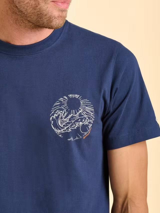 Brakeburn Mens Thomastown T-Shirt Blue Clothing S / Blue,M / Blue,L / Blue,XL / Blue,XXL / Blue