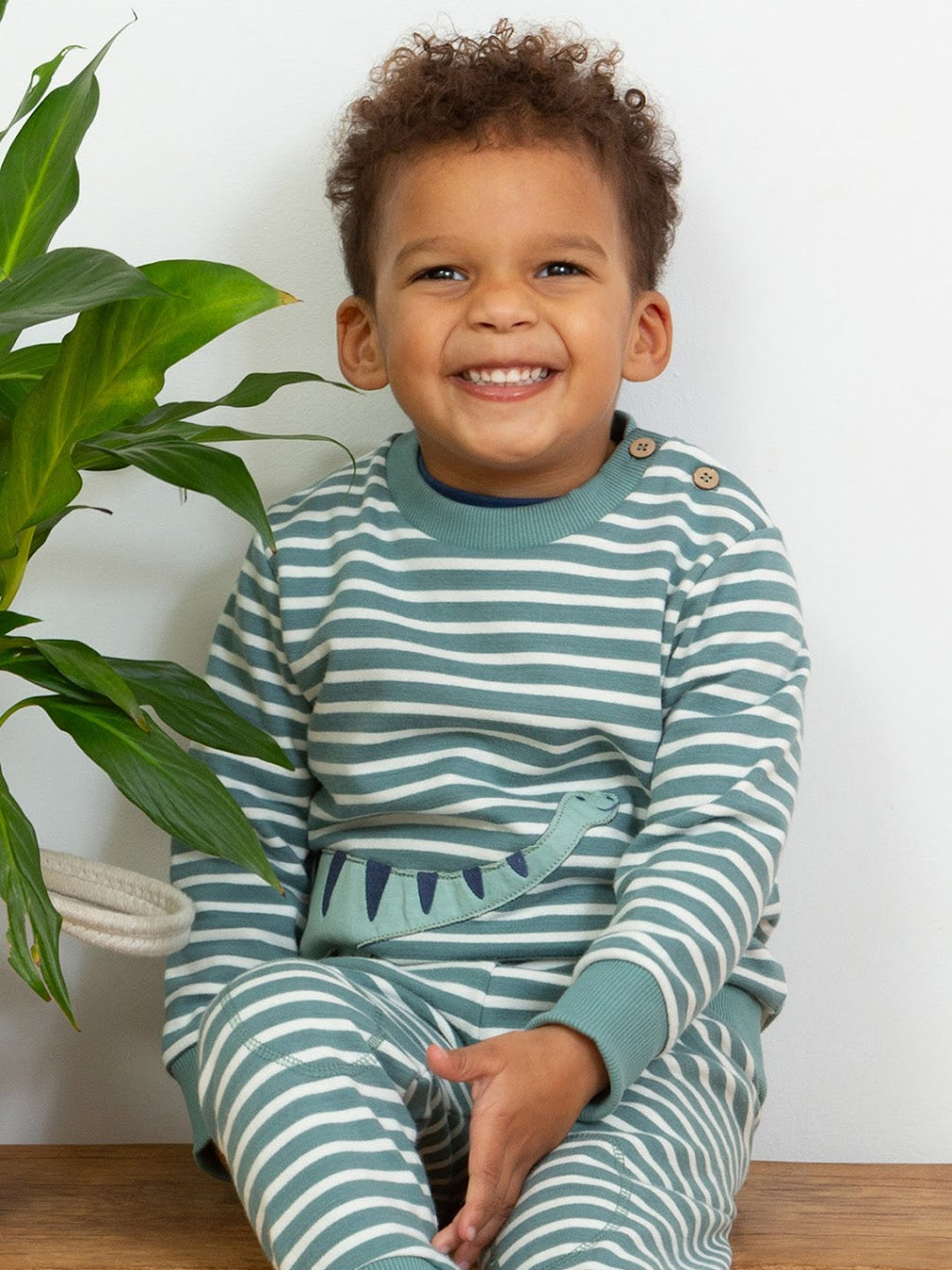 Kite Dippy Dino Infant Sweatshirt F445-Abf Clothing 6-9M / Green,9-12M / Green,12-18M / Green,18-24M/2Y / Green,3YRS / Green,4YRS / Green,5YRS / Green