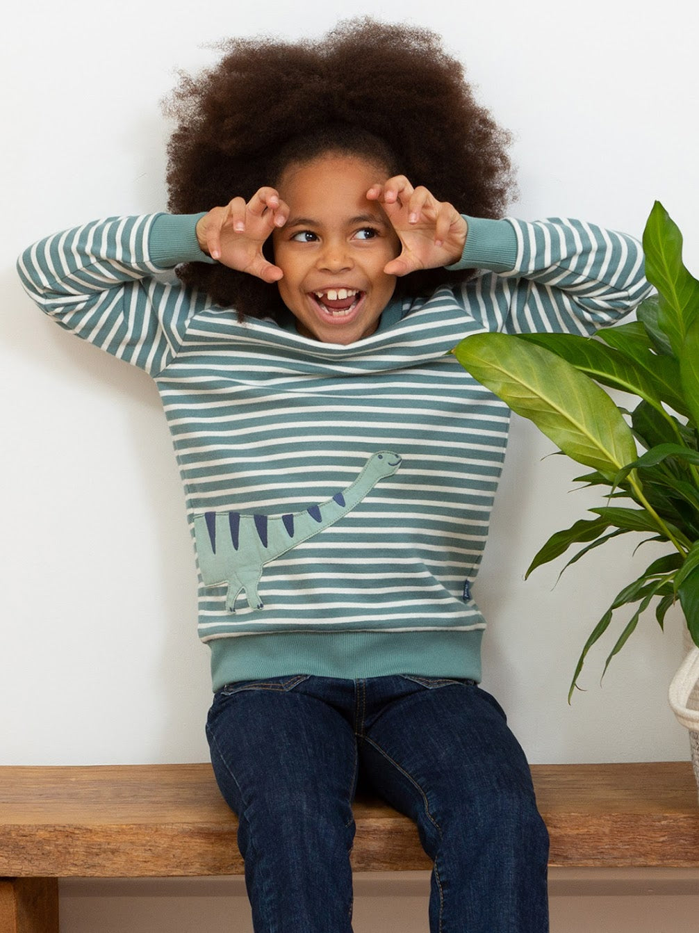 Kite Dippy Dino Infant Sweatshirt F445-Abf Clothing 6-9M / Green,9-12M / Green,12-18M / Green,18-24M/2Y / Green,3YRS / Green,4YRS / Green,5YRS / Green