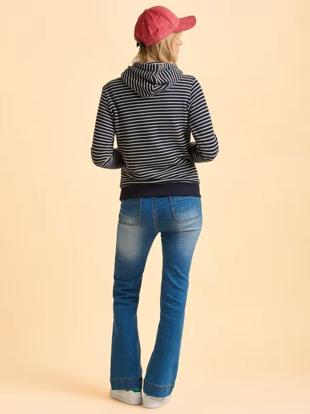 Brakeburn Womens Durlston Elise Hoodie Navy Stripe Clothing UK8 / Navy,UK10 / Navy,UK12 / Navy,UK14 / Navy,UK16 / Navy