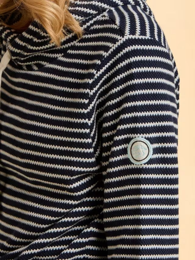 Brakeburn Womens Durlston Elise Hoodie Navy Stripe Clothing UK8 / Navy,UK10 / Navy,UK12 / Navy,UK14 / Navy,UK16 / Navy