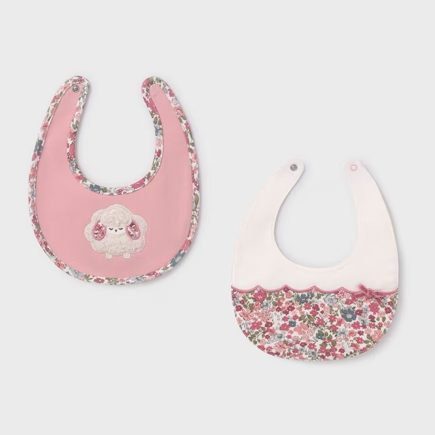 Mayoral 2 Piece Bib Set 9484 Pink Sheep Accessories ONE SIZE / Pink