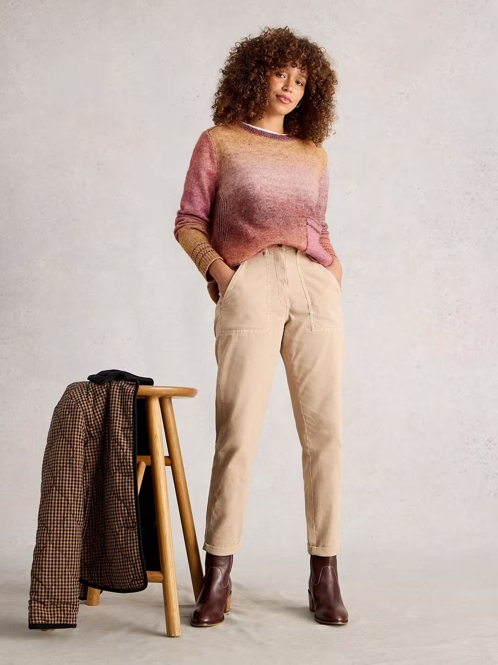 White Stuff Womens Lilbet Jumper 444061 Brown Multi Clothing UK8 / Brown,UK10 / Brown,UK12 / Brown,UK14 / Brown,UK16 / Brown