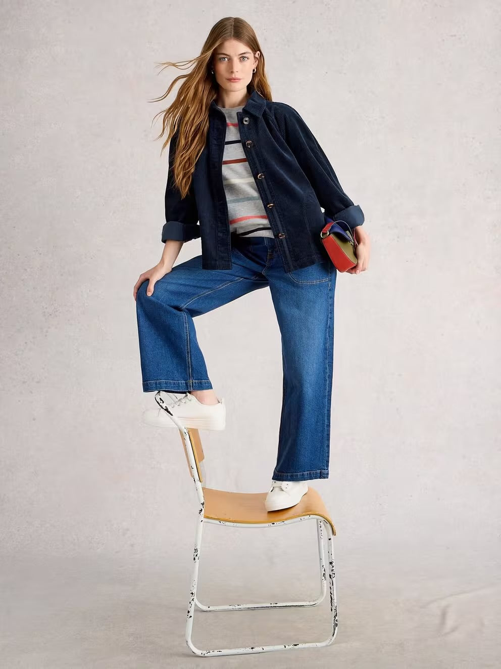 White Stuff Womens Eden Cord Jacket 444233 Navy Clothing UK8 / Navy,UK10 / Navy,UK12 / Navy,UK14 / Navy,UK16 / Navy,UK18 / Navy