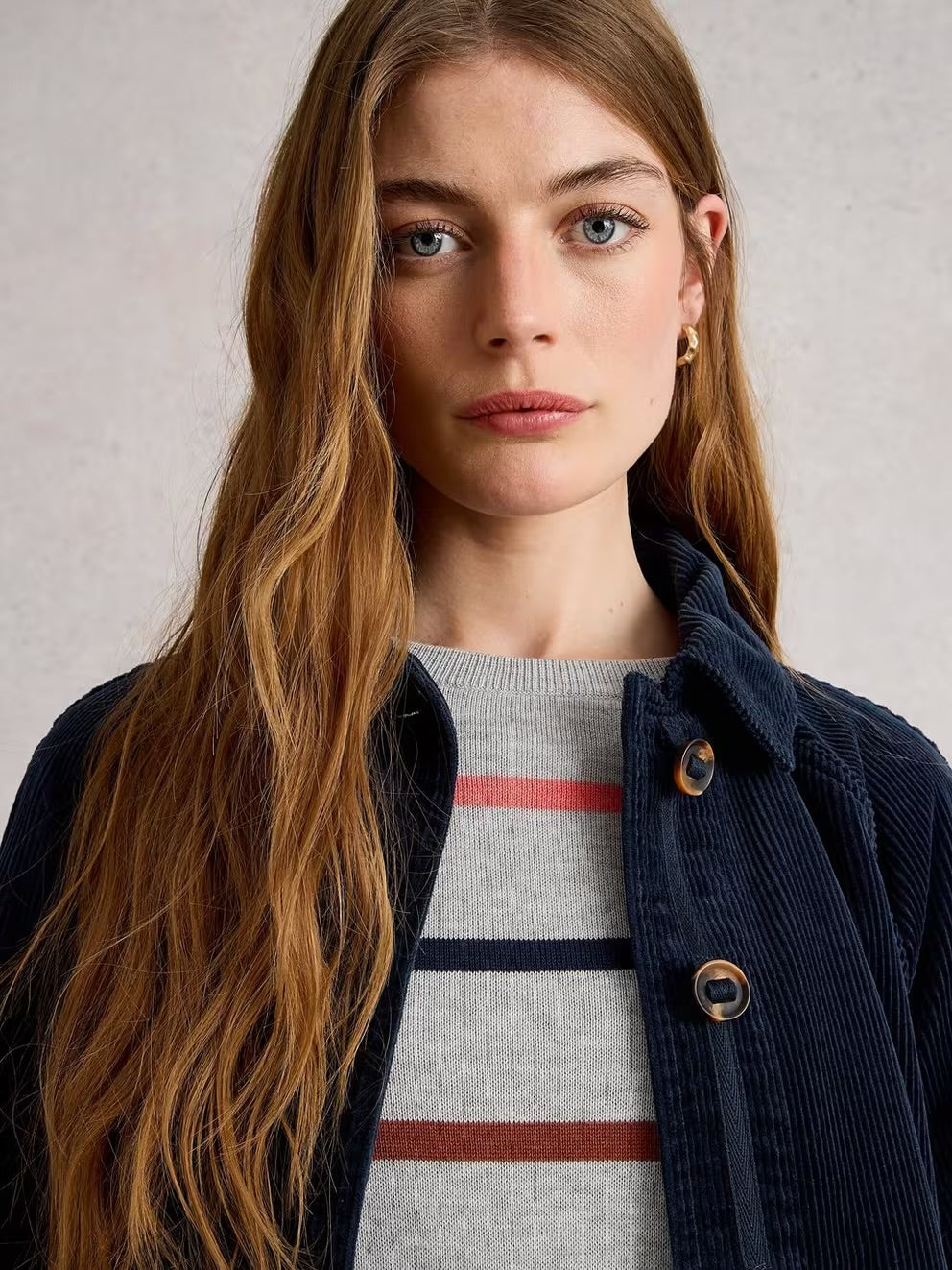 White Stuff Womens Eden Cord Jacket 444233 Navy Clothing UK8 / Navy,UK10 / Navy,UK12 / Navy,UK14 / Navy,UK16 / Navy,UK18 / Navy