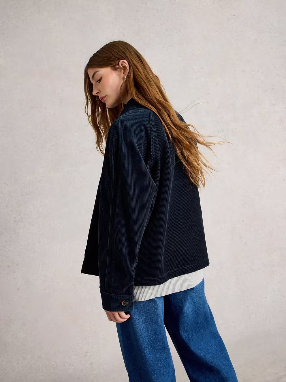 White Stuff Womens Eden Cord Jacket 444233 Navy Clothing UK8 / Navy,UK10 / Navy,UK12 / Navy,UK14 / Navy,UK16 / Navy,UK18 / Navy