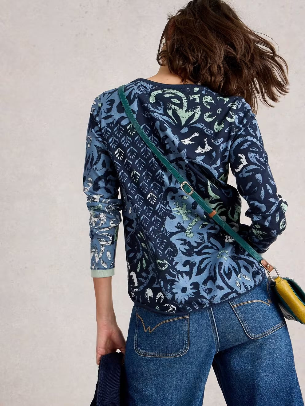 White Stuff Womens Clara Top 444317 Indigo Multi Clothing UK8 / Indigo,UK10 / Indigo,UK12 / Indigo,UK14 / Indigo,UK16 / Indigo