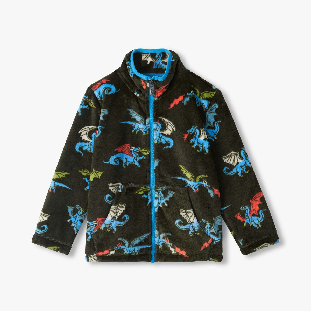 Hatley Fire Breathing Zip Fleece F26fbk241 Clothing 2YRS / Navy,3YRS / Navy,4YRS / Navy,5YRS / Navy,6YRS / Navy,7YRS / Navy,8YRS / Navy