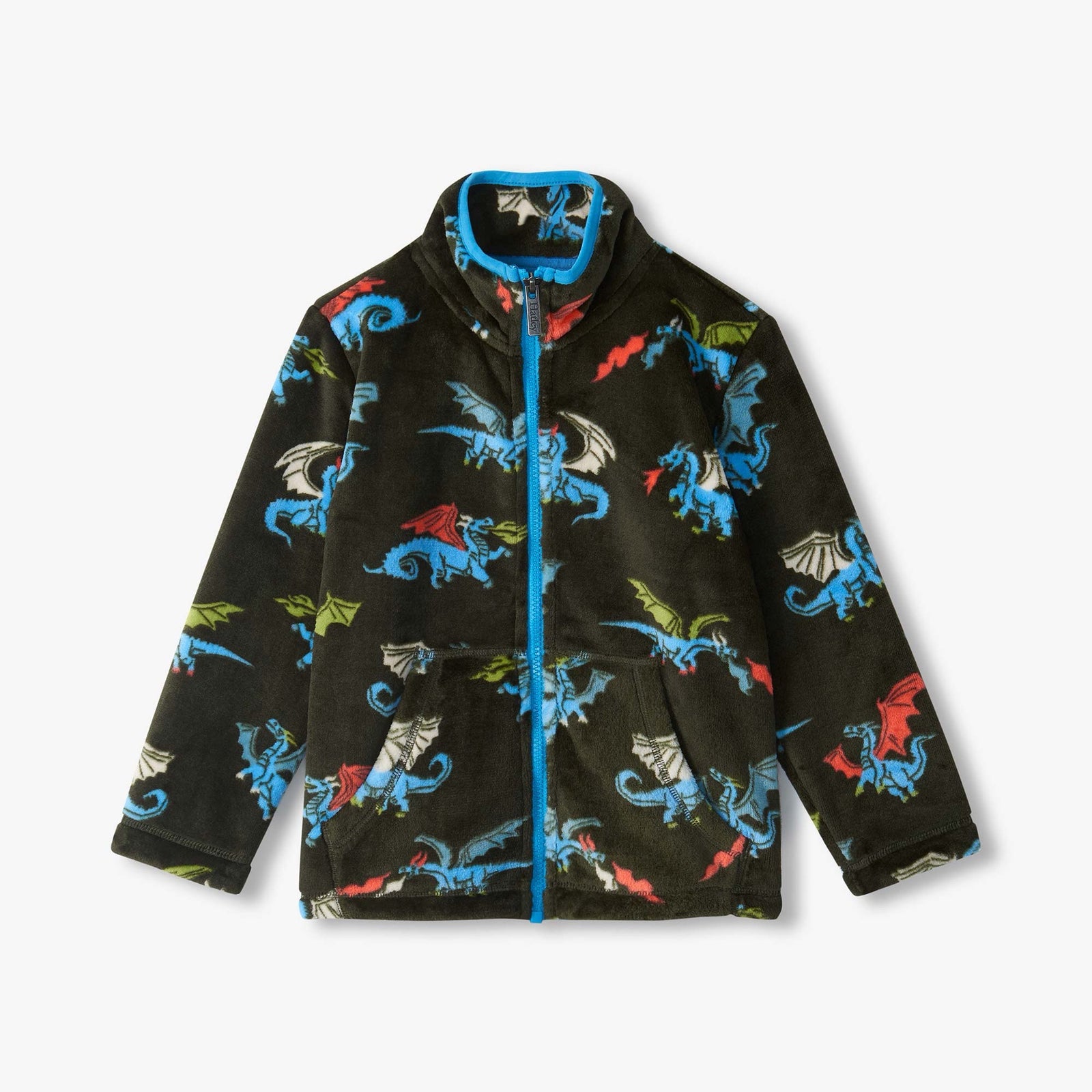 Hatley Fire Breathing Zip Fleece F26fbk241 Clothing 2YRS / Navy,3YRS / Navy,4YRS / Navy,5YRS / Navy,6YRS / Navy,7YRS / Navy,8YRS / Navy