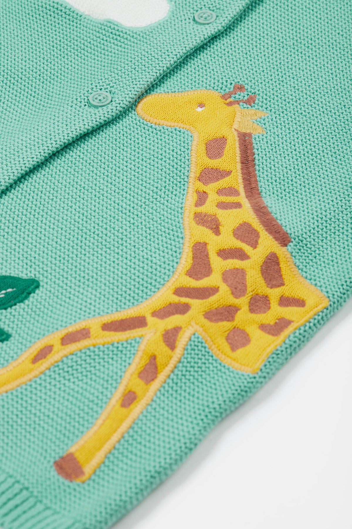 Frugi Colby Infant Cardigan 500147A4msgf Giraffe Clothing 3-6M / Seagrass,6-9M / Seagrass,9-12M / Seagrass,12-18M / Seagrass,18-24M / Seagrass