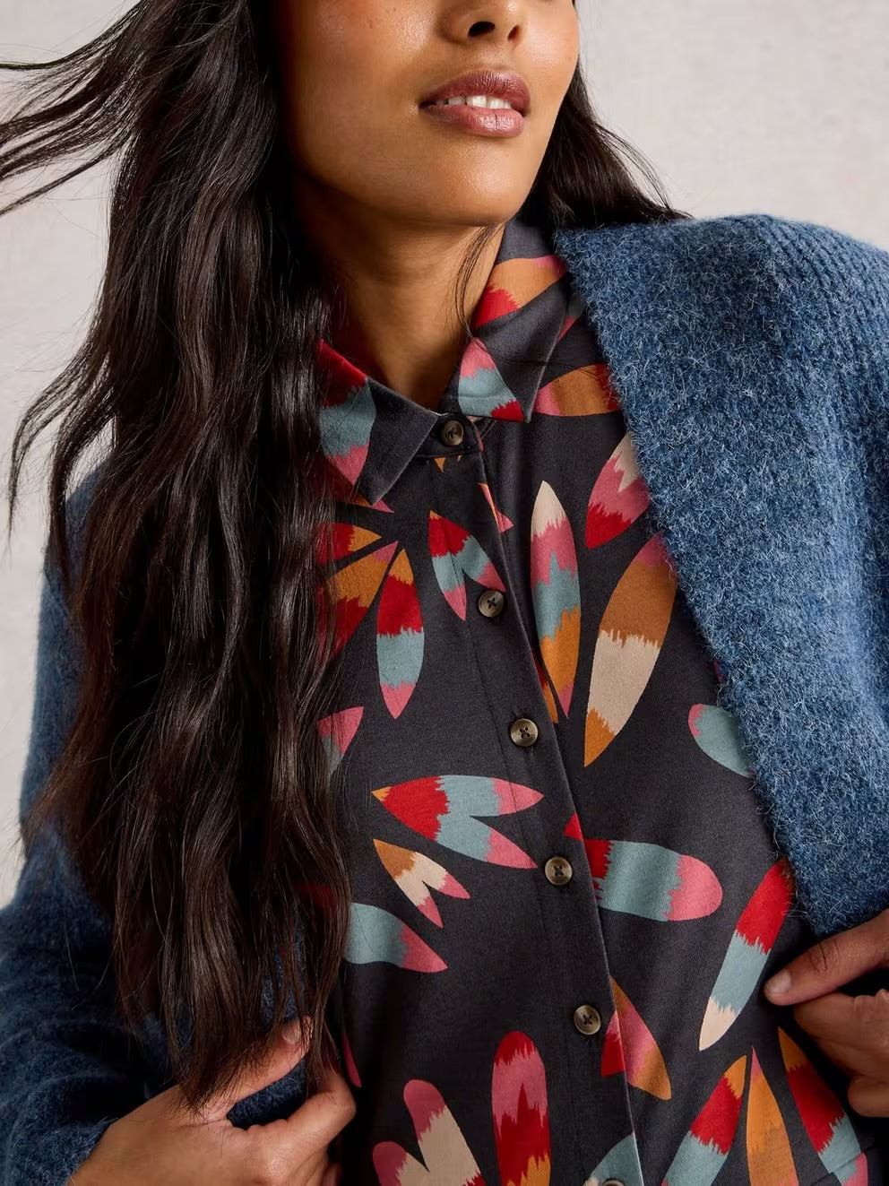 White Stuff Womens Rua Shirt Dress 444340 Grey Multi Clothing UK8 / Multi,UK10 / Multi,UK12 / Multi,UK14 / Multi,UK16 / Multi,UK18 / Multi