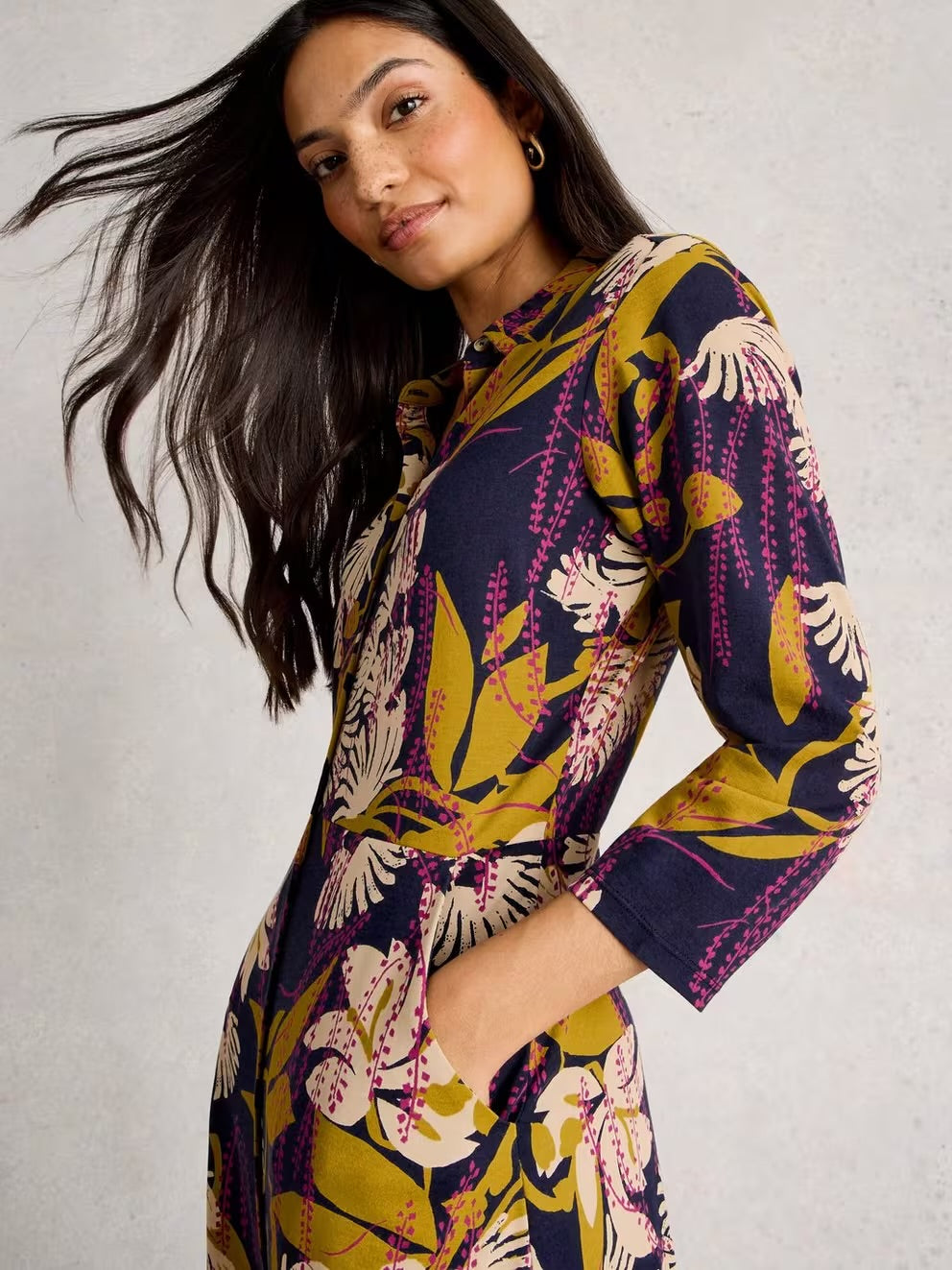 White Stuff Womens Rua Jersey Shirt Dress 444340 Multi Clothing UK8 / Multi,UK10 / Multi,UK12 / Multi,UK14 / Multi,UK16 / Multi,UK18 / Multi