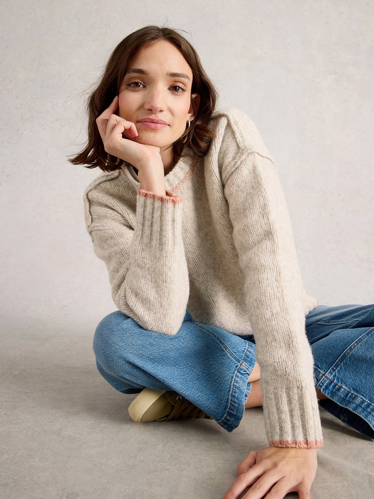 White Stuff Womens Justine Jumper 444072 Natural Clothing UK8 / Natural,UK10 / Natural,UK12 / Natural,UK14 / Natural,UK16 / Natural