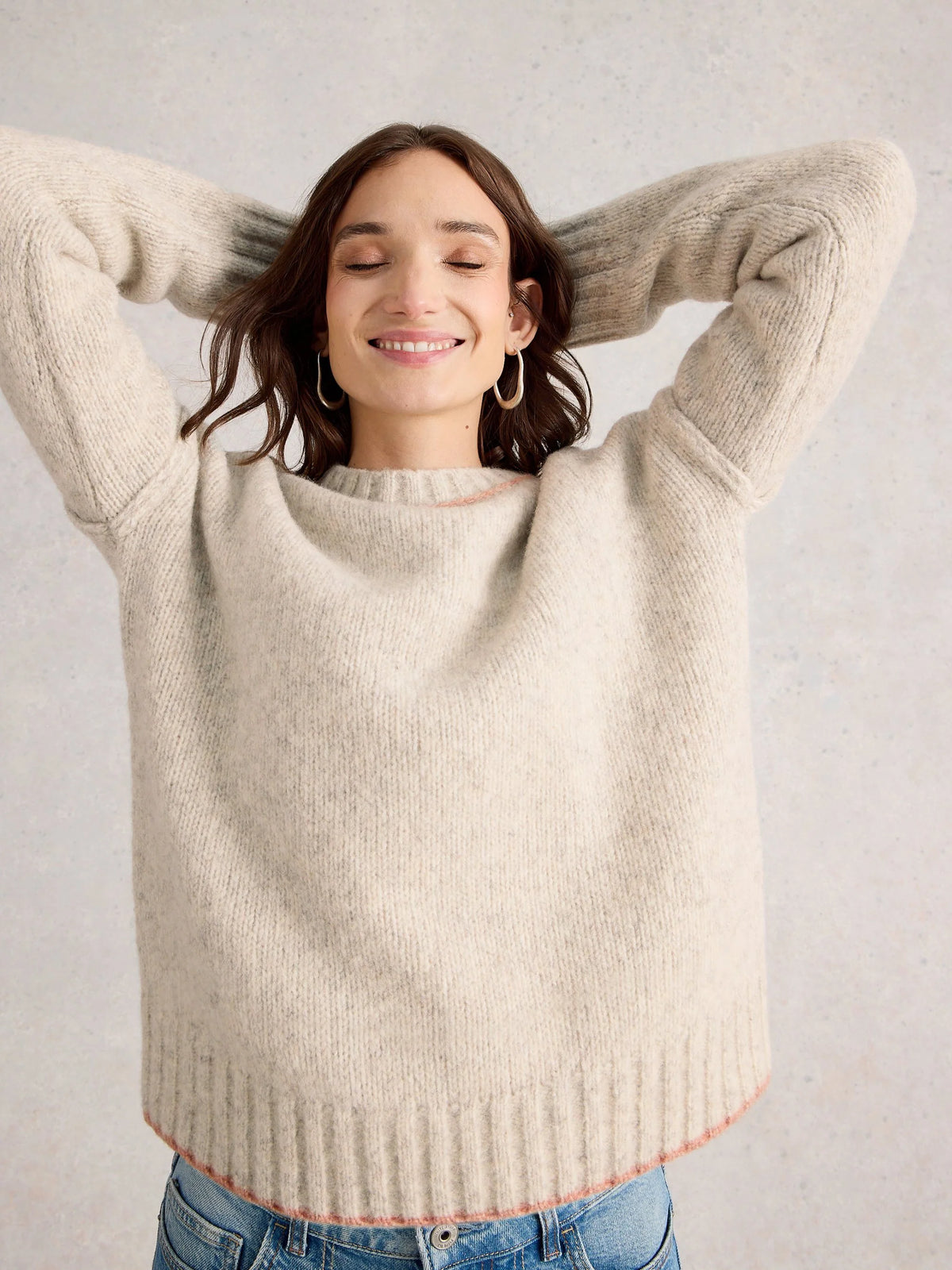 White Stuff Womens Justine Jumper 444072 Natural Clothing UK8 / Natural,UK10 / Natural,UK12 / Natural,UK14 / Natural,UK16 / Natural