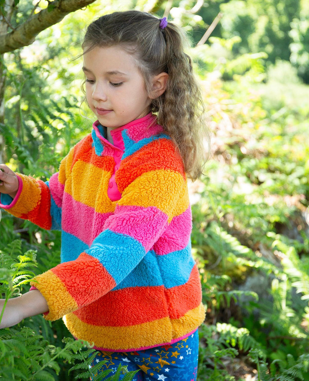 Frugi Coral Reversible Snuggle Fleece 8711Ow2 Clothing 3-4YRS / Multi,4-5YRS / Multi,5-6YRS / Multi,6-7YRS / Multi,7-8YRS / Multi,8-9YRS / Multi,9-10YRS / Multi