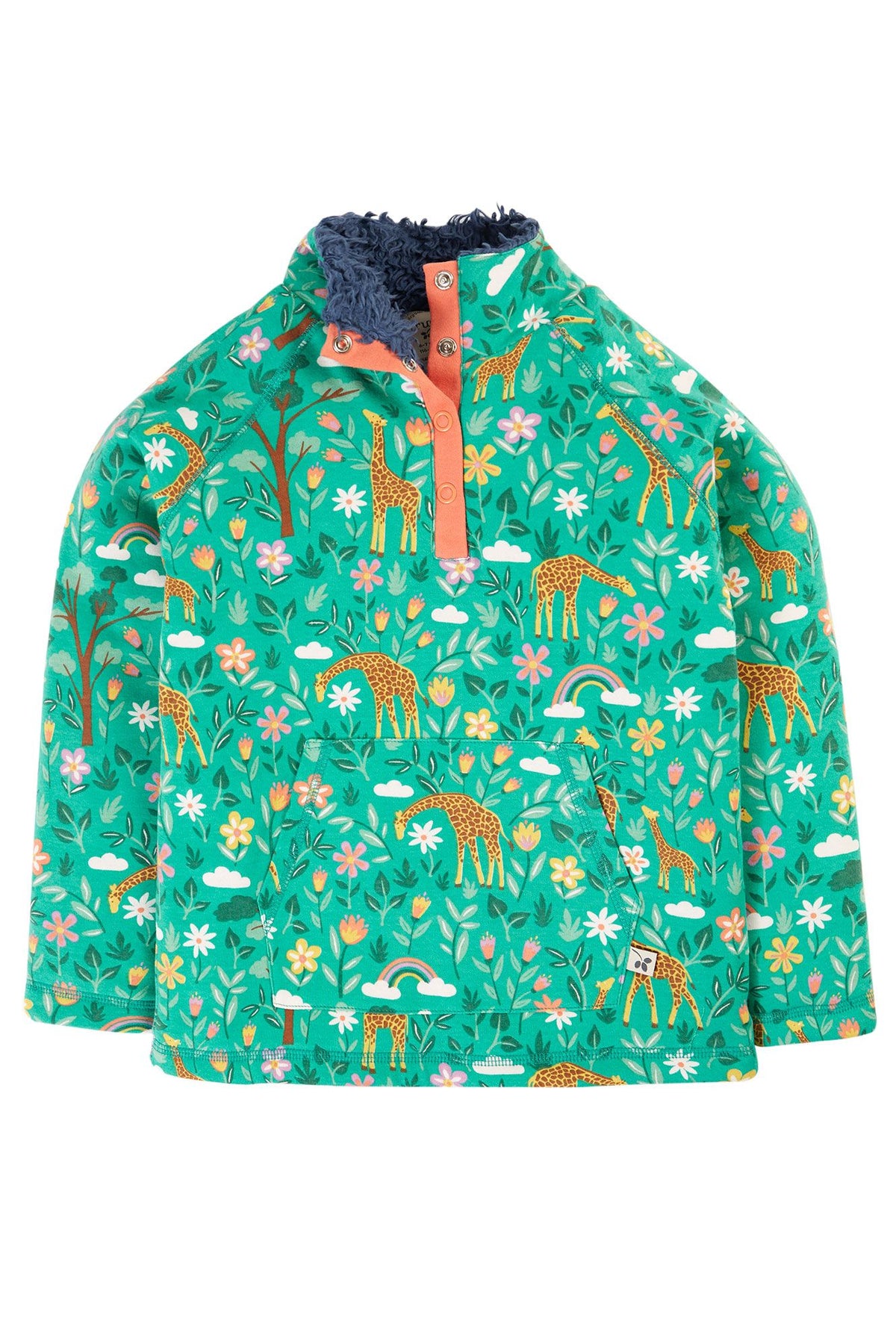 Frugi Snuggle Fleece 500030A4atog Giraffes Clothing 2-3YRS / Multi,3-4YRS / Multi,4-5YRS / Multi,5-6YRS / Multi,6-7YRS / Multi,7-8YRS / Multi,8-9YRS / Multi