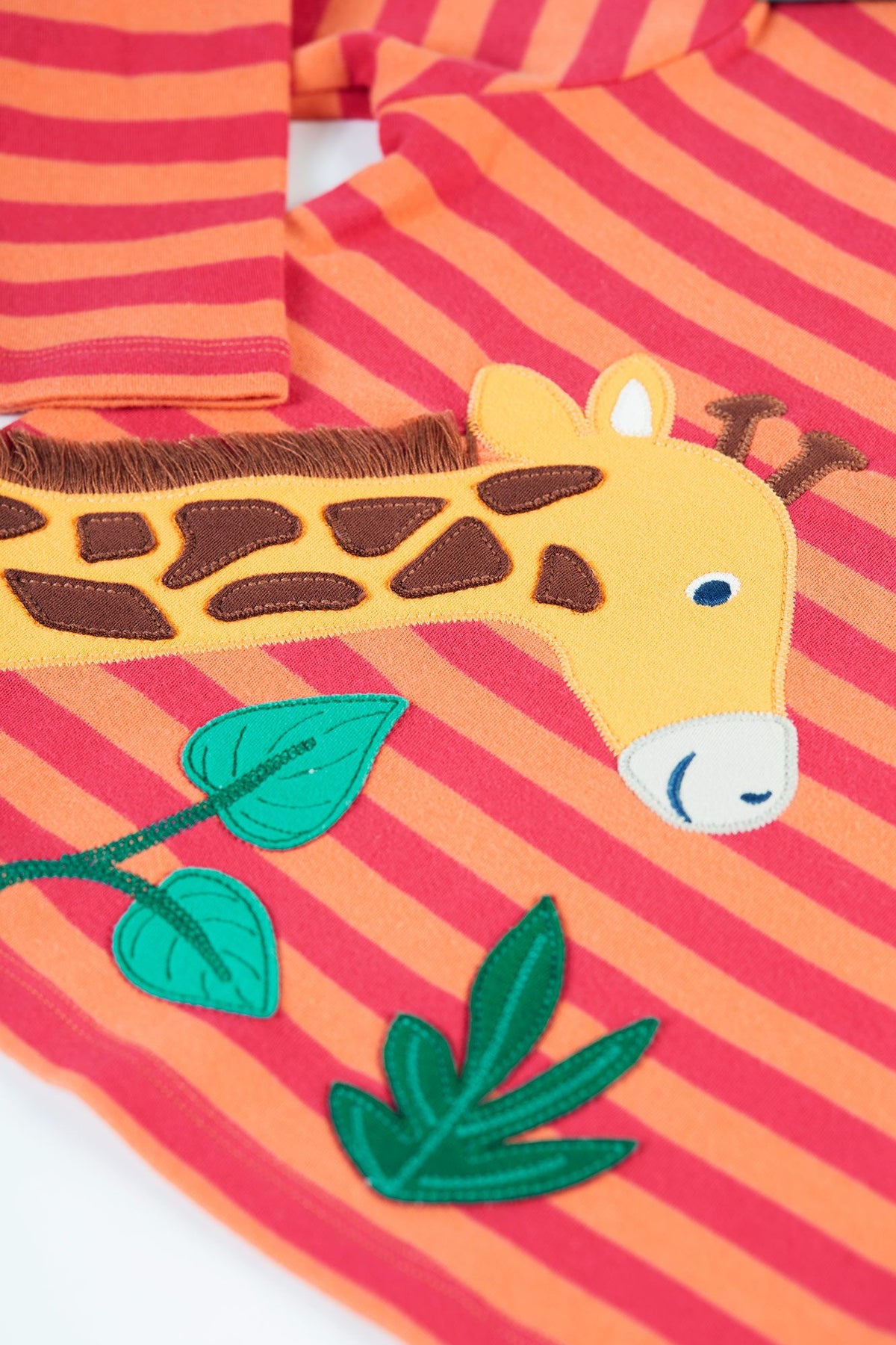 Frugi Bobby Infant T-Shirt 500164A4csgf Giraffe Clothing 3-6M / Coral,6-9M / Coral,9-12M / Coral,12-18M / Coral