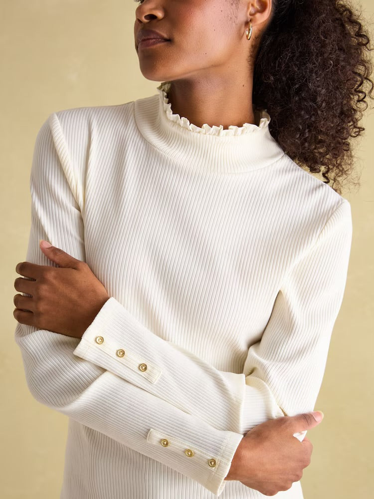 Joules Womens Amy Top 154864 Cream Clothing UK10 / Cream,UK12 / Cream,UK14 / Cream,UK16 / Cream