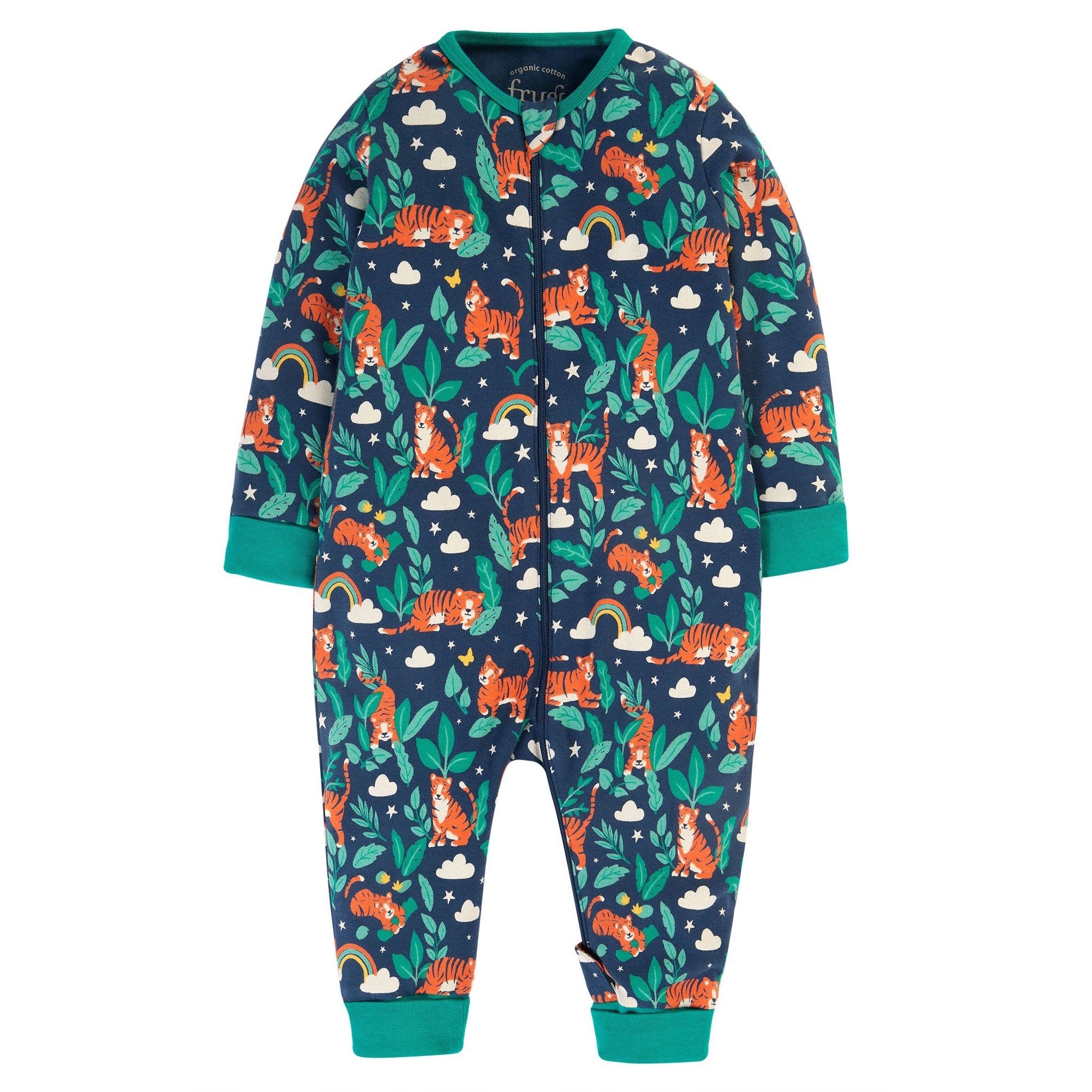 Frugi Zelah Zip Romper 500002A4roar Roarsome Clothing 0-3M / Multi,3-6M / Multi,6-9M / Multi,9-12M / Multi