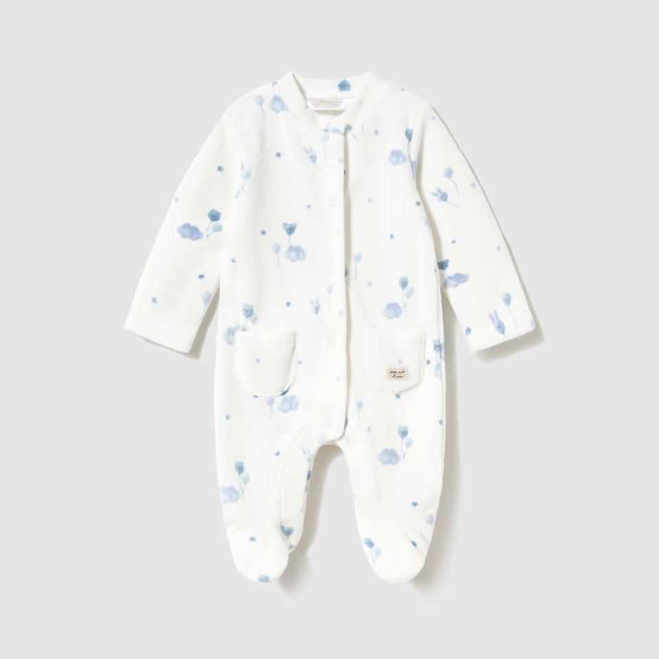 Mayoral Baby Sleepsuit 2761 Pale Blue Print Clothing NEWBORN / White,0-1M / White,1-2M / White,2-4M / White,4-6M / White,6-9M / White