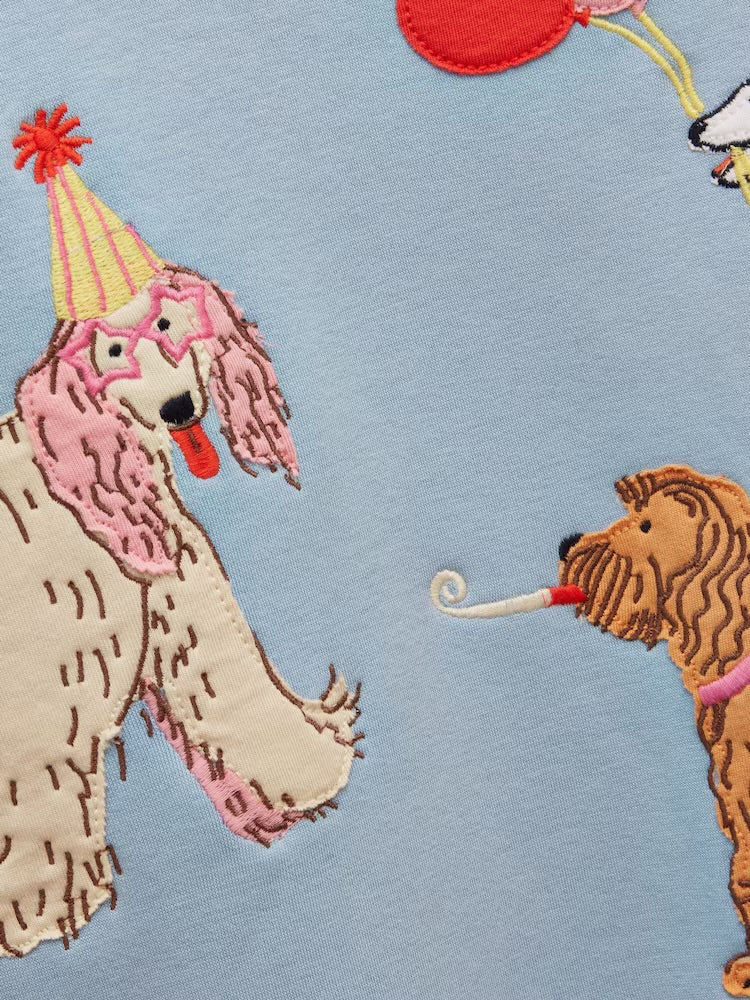 Joules Girls Mackenzie Sweatshirt An2940 Blue Dogs Clothing 2YRS / Blue,3YRS / Blue,4YRS / Blue,5YRS / Blue,6YRS / Blue,8YRS / Blue