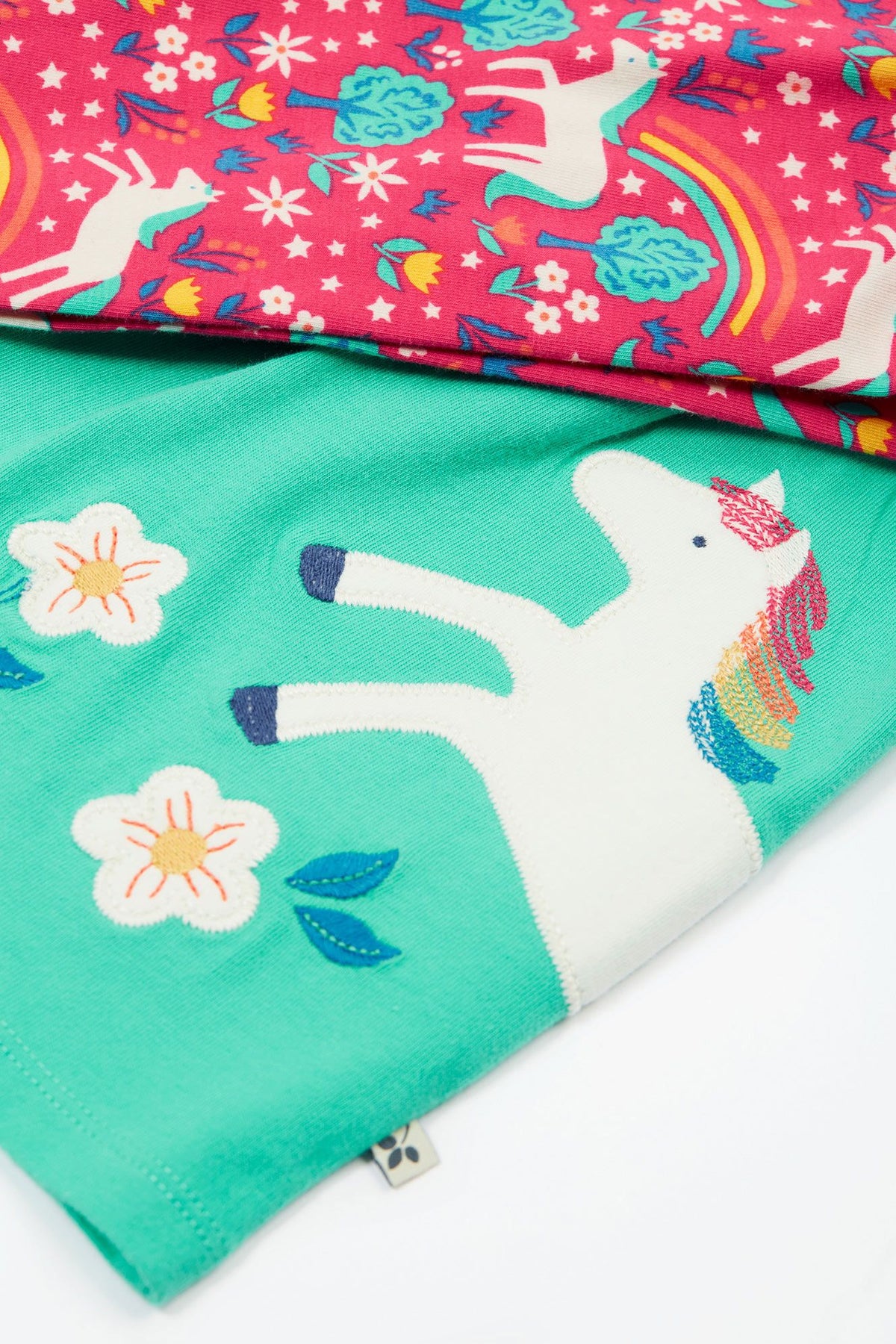 Frugi Tilly Outfit 500016A4pawh Wild Horses Clothing 2-3YRS / Aqua,3-4YRS / Aqua,4-5YRS / Aqua