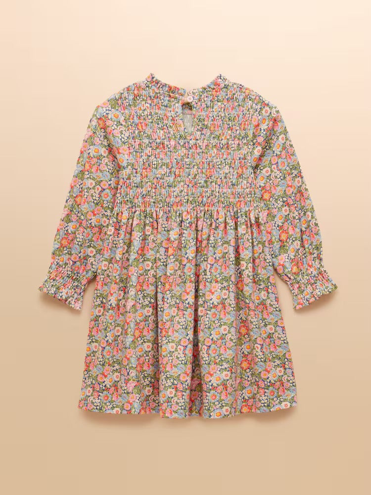 Joules Girls Gracie Ls Dress An2940 Ditsy Floral Clothing 4YRS / Multi,5YRS / Multi,6YRS / Multi,8YRS / Multi