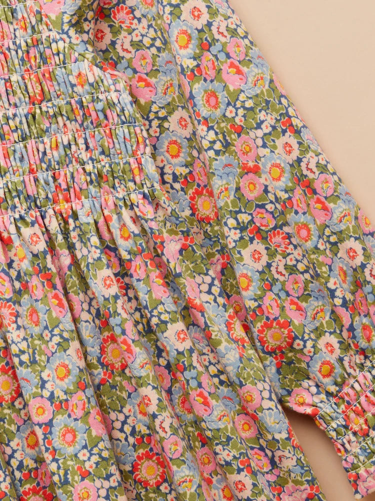 Joules Girls Gracie Ls Dress An2940 Ditsy Floral Clothing 4YRS / Multi,5YRS / Multi,6YRS / Multi,8YRS / Multi