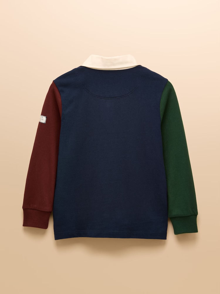 Joules Boys Oneside Rugby Shirt Ay5099 Harlequin Clothing 8YRS / Multi,10YRS / Multi,12YRS / Multi