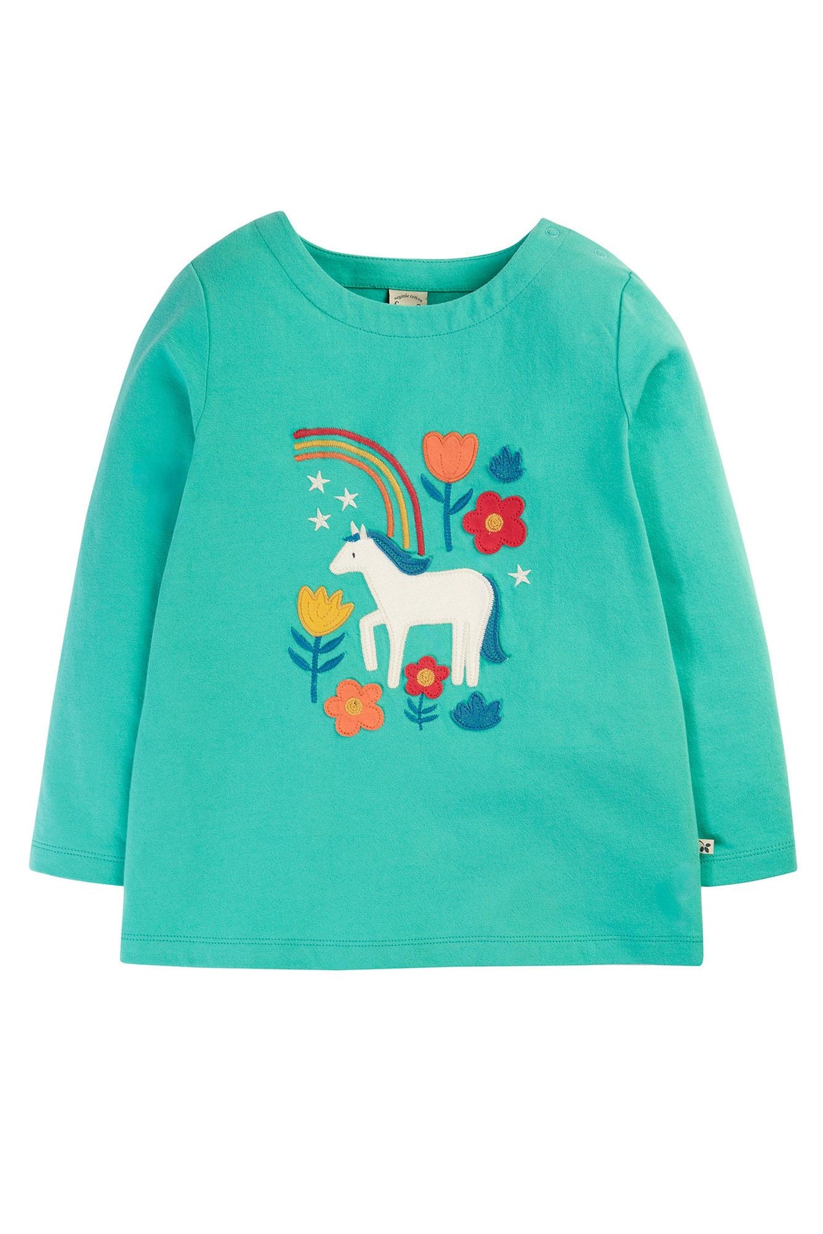 Frugi Anna Top 500173A4paqh Aqua Horse Clothing 2-3YRS / Aqua,3-4YRS / Aqua,4-5YRS / Aqua,5-6YRS / Aqua,6-7YRS / Aqua,7-8YRS / Aqua,8-9YRS / Aqua