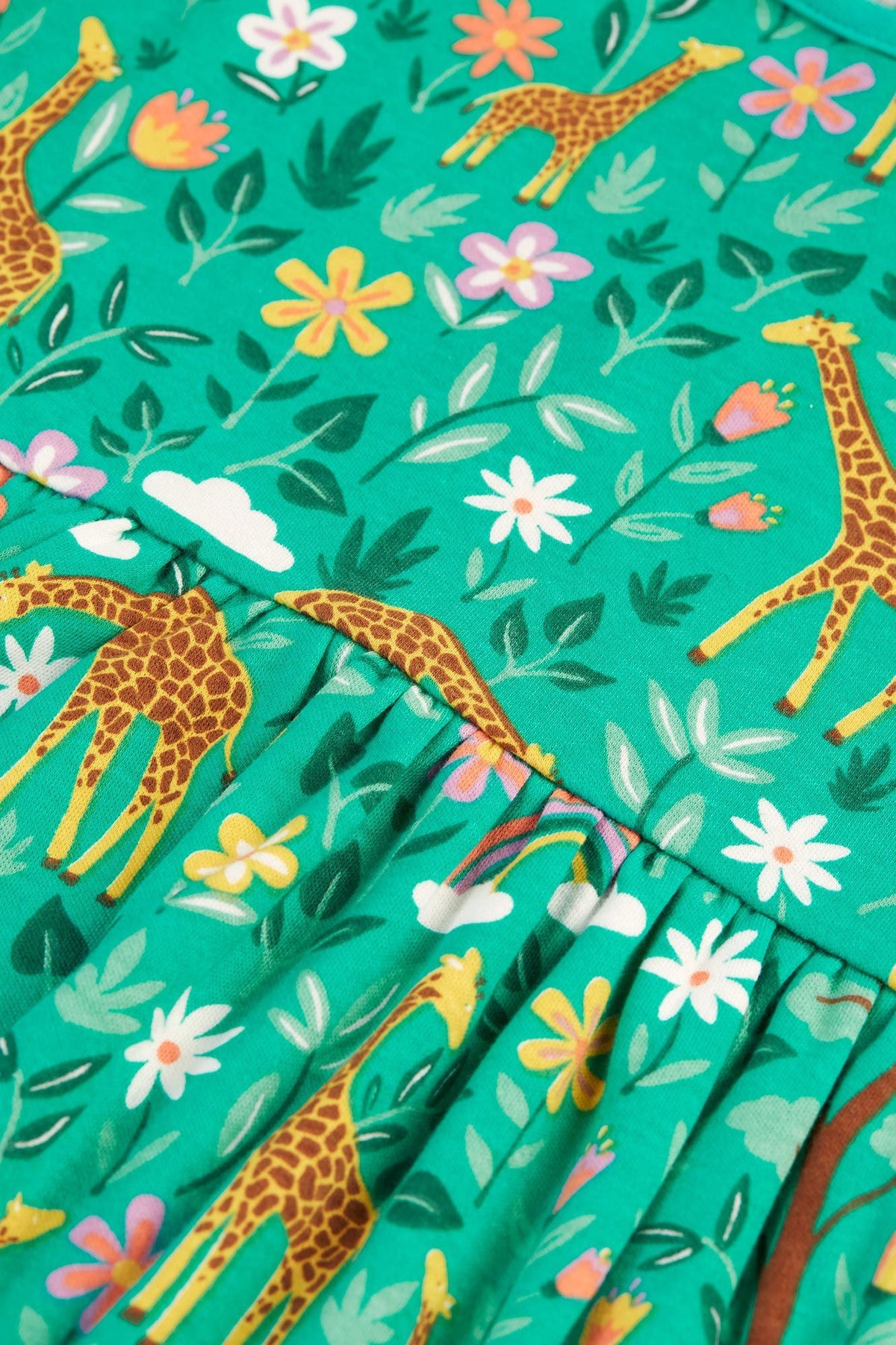 Frugi Dani Dress 500138A4atog Giraffes Clothing 2-3YRS / Multi,3-4YRS / Multi,4-5YRS / Multi,5-6YRS / Multi,6-7YRS / Multi