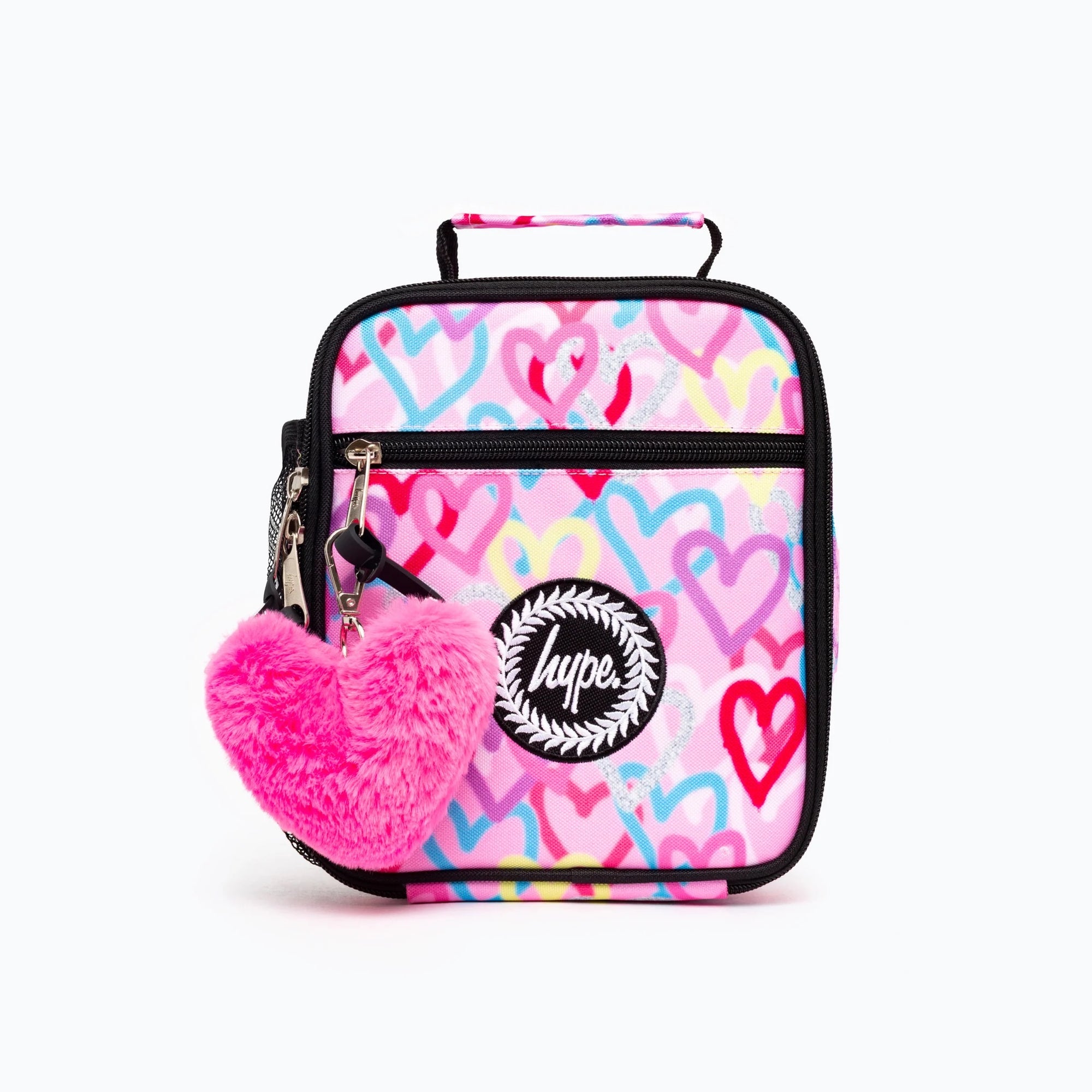 Hype Pink Graffiti Hearts Lunchbag Xucb159 Accessories ONE SIZE / Pink