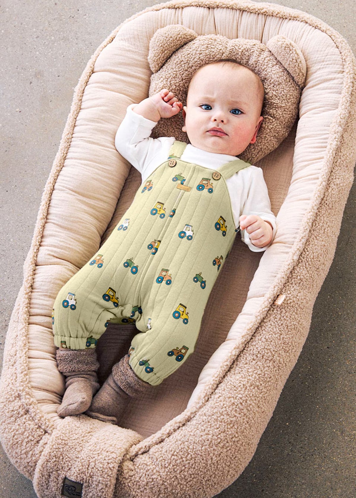 Mayoral Baby Boys Dungaree Romper 2679 Tractor