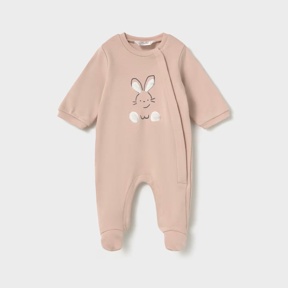 Mayoral Baby Sleepsuit 2751 Pale Pink Bunny Ears And Feet Clothing 0-1M / Pink,1-2M / Pink,2-4M / Pink,4-6M / Pink,6-9M / Pink