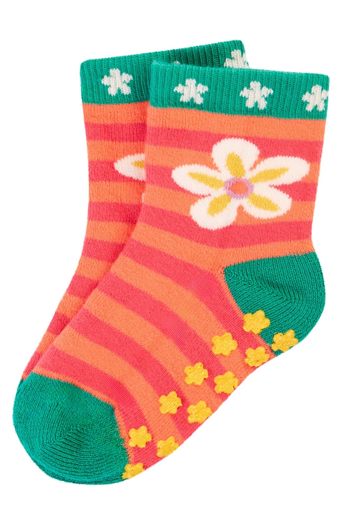 Frugi 2 Pack Grippy Socks 500114A4gfpk Giraffe Clothing 0-6M / Multi,6-12M / Multi,1-2YRS / Multi,2-4YRS / Multi