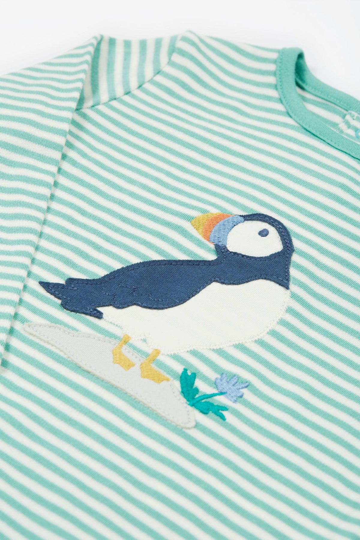 Frugi Frankie Baby Outfit 500118A4ppms Puffins Clothing 0-3M / Seagrass,3-6M / Seagrass,6-9M / Seagrass,9-12M / Seagrass