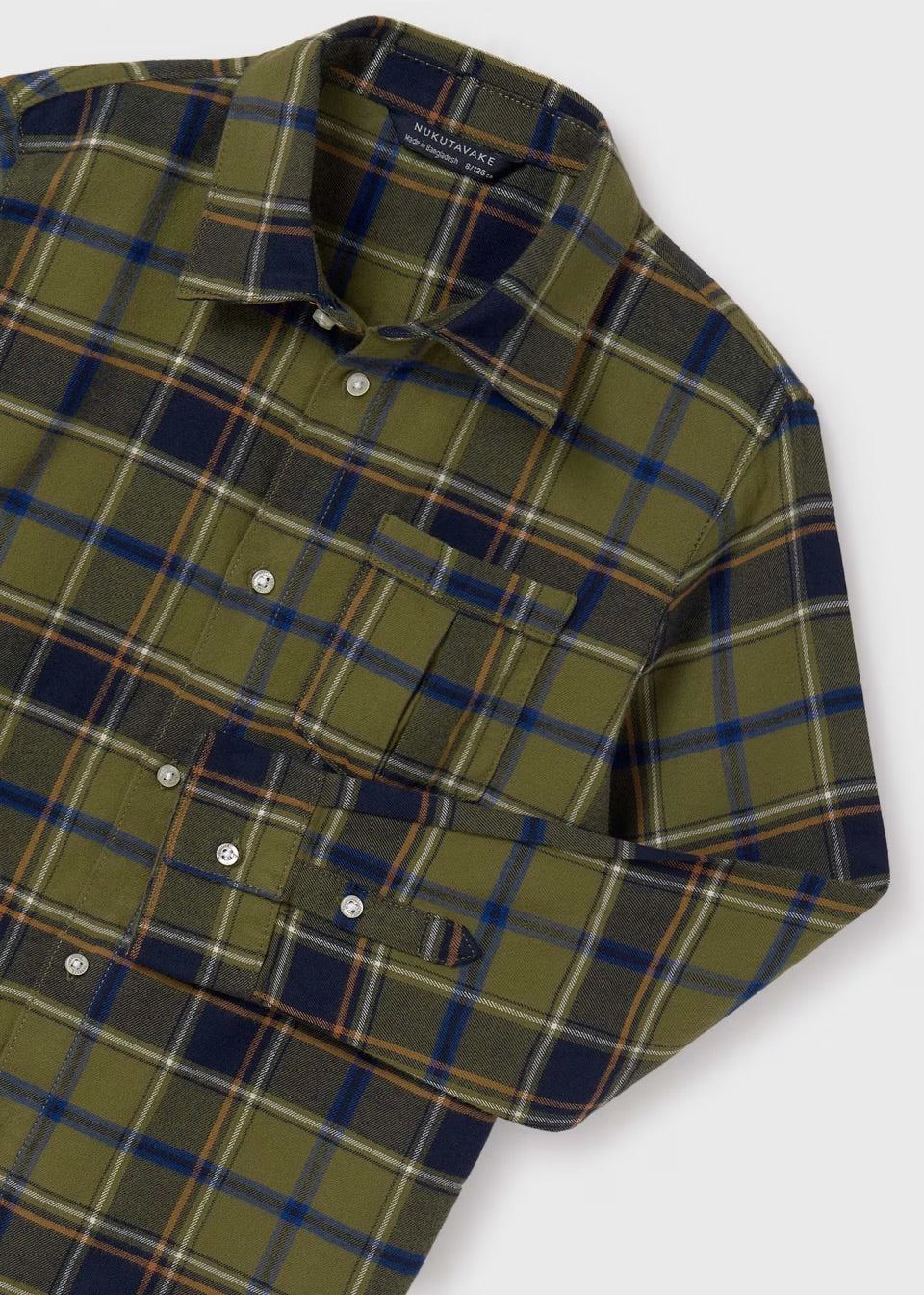 Mayoral Older Boys Khaki Checked Shirt 7111 Clothing 10YRS / Khaki,12YRS / Khaki,14YRS / Khaki,16YRS / Khaki