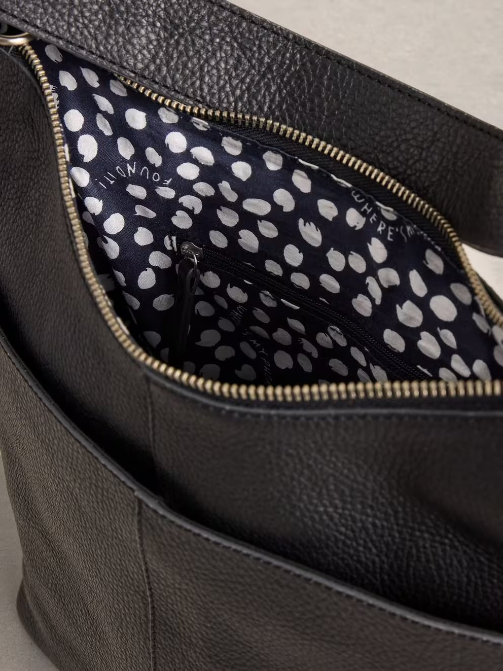 White Stuff Womens Sophia Leather Bag 444908 Black Accessories ONE SIZE / Black